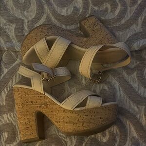 Elegant Cream Platform Sandals